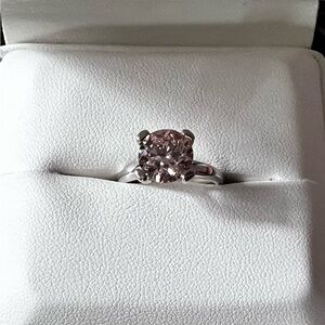 Stunning PinkLab Diamond Solitaire